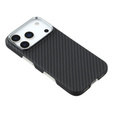 Чохол для iPhone 17 Pro, Carbon Fiber, для MagSafe, чорний