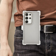 Бронечохол для Samsung Galaxy S24 Ultra, Belt Clip, з кліпсою, прозорий / чорний