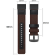 Ремешок Canvas+Leather для Garmin Fenix 5/6/6 Pro / Forerunner 935/945 - Brown