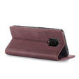 Чехол CASEME для Xiaomi do Redmi Note 9s / 9 Pro, Leather Wallet Case, бордовый