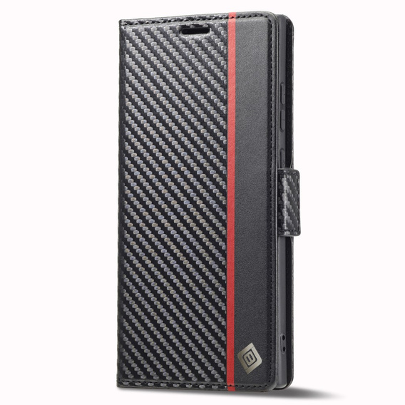 Откидной чехол для Samsung Galaxy S24 Ultra, Carbon LC.IMEEKE, чёрный