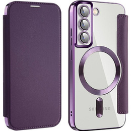 Откидной чехол для Samsung Galaxy S22 5G, RFID Wallet MagSafe CamShield, фиолетовый