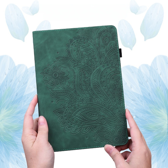 чехол-крышка для Xiaomi Redmi Pad SE 11", flower, зелёный