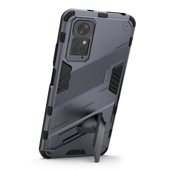 Чехол для Xiaomi Redmi Note 11/11S, Military kickstand, синий