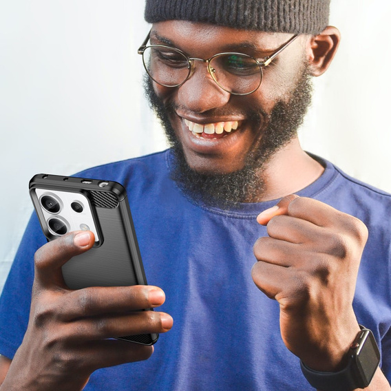 Чехол до Xiaomi Redmi Note 13 Pro 5G, Carbon, чёрный