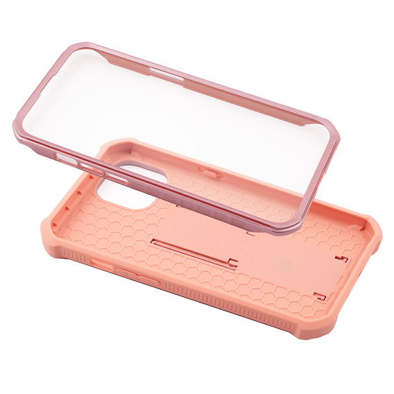 Броньований чохол для iPhone 13 / 14, Dexnor Full Body, рожевий rose gold