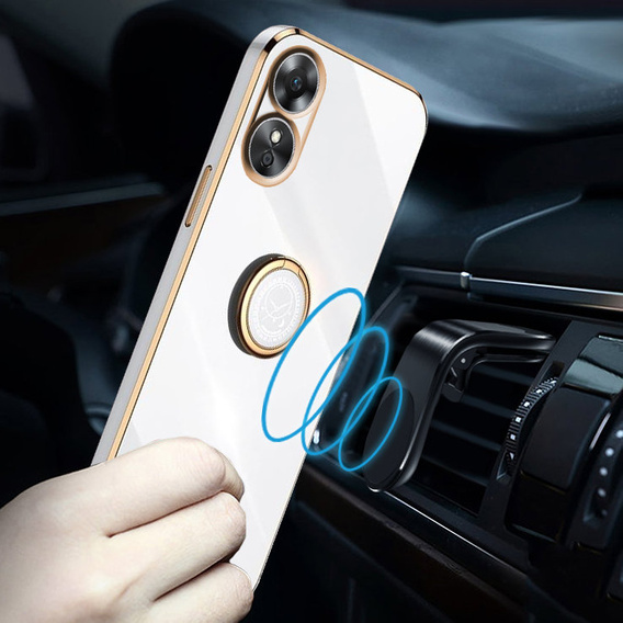 Чехол до Oppo A17, Electro Ring, белый