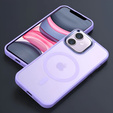 Чохол для iPhone 11, для MagSafe, ERBORD Matt Case, фіолетовий + захисне скло