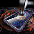 Чохол для Samsung Galaxy A36 / Samsung Galaxy A56, Shockproof, зі склом, для MagSafe, фіолетовий