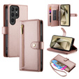Чохол-книжка для Samsung Galaxy S25 Ultra, Wallet Zipper Pocket, рожевий