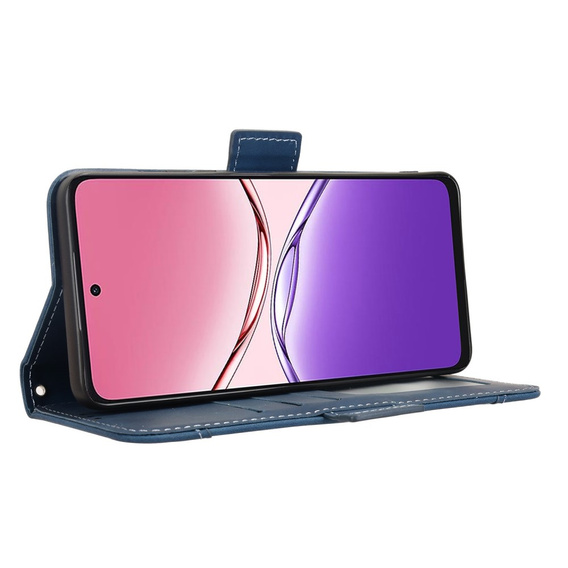 Футляр з клапаном для Oppo A5 Pro 5G, Card Slot, темно-синій