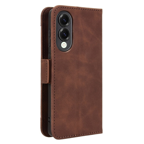 Футляр з клапаном для Samsung Galaxy S25 Edge, Card Slot, коричневий
