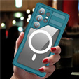 Водонепроницаемый чехол для Samsung Galaxy S24 Ultra, Redpepper, для MagSafe, синий