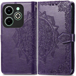 Откидной чехол для Infinix Hot 40i, Mandala, фиолетовый