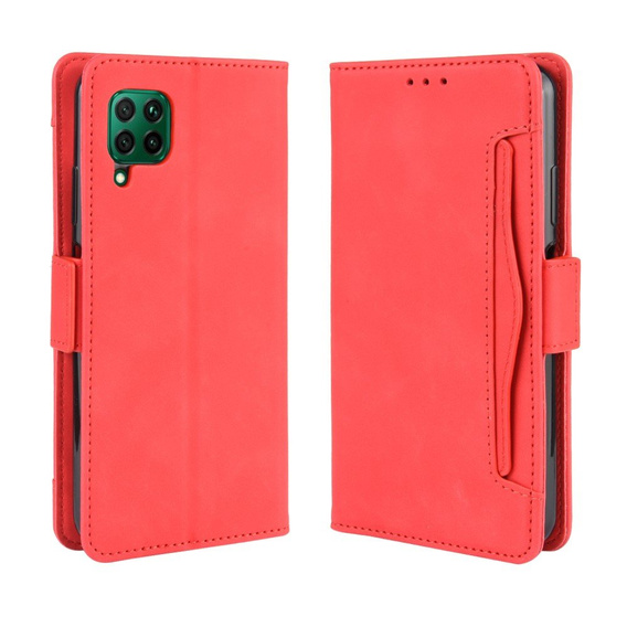 Откидной чехол для Huawei P40 Lite, Card Slot, красный
