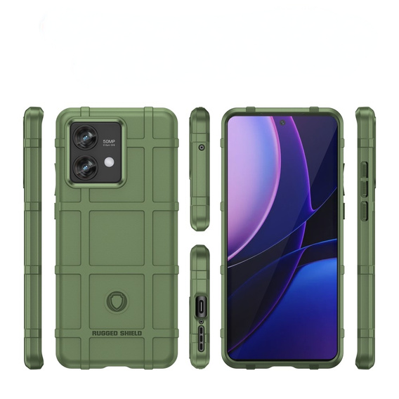 Чехол до Motorola Edge 40 Neo, Rugged Shield, зелёный
