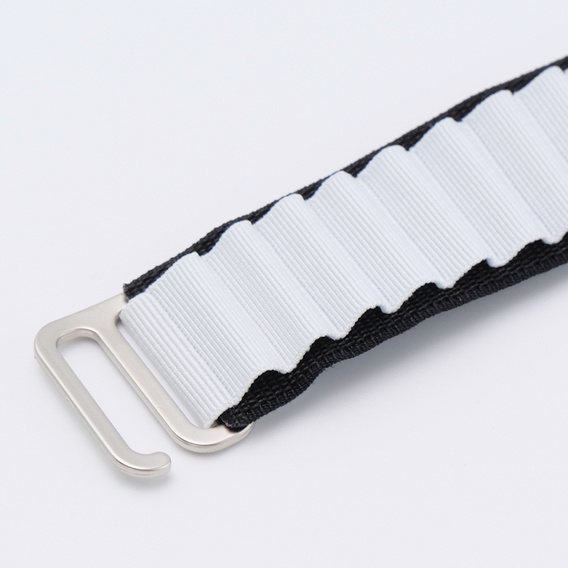 Нейлоновый ремешок для Apple Watch 1/2/3/4/5/6/7/8/SE/ULTRA 42/44/45/49 мм, чёрный / белый
