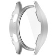 Чехол со встроенным стеклом для Samsung Galaxy Watch6 44 мм, серебряный