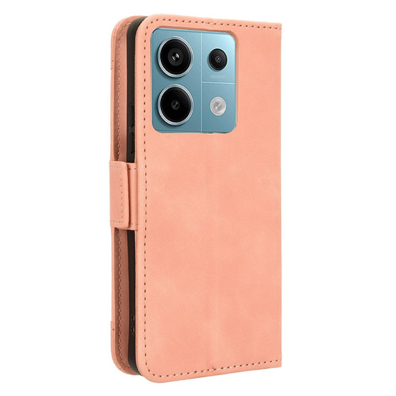 Футляр з клапаном для Xiaomi Redmi Note 13 Pro 5G, Card Slot, рожевий