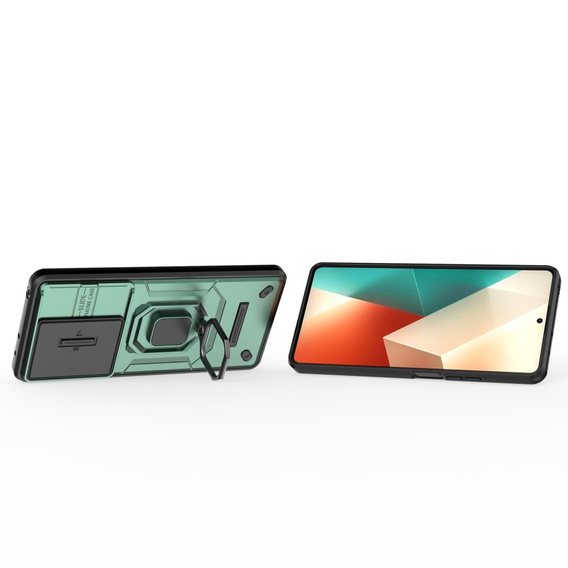 Чохол для Xiaomi Redmi Note 13 5G, KickStand Camera Lens, зелений