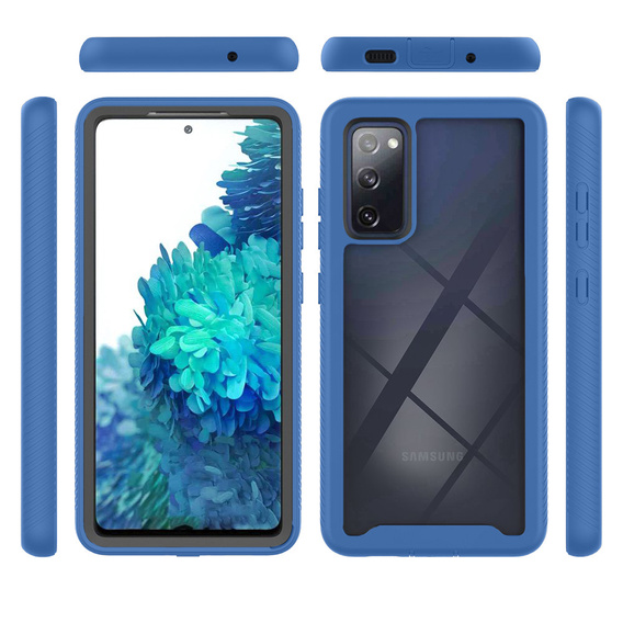 Чехол для Samsung Galaxy S20 FE, Shockproof, с пленкой, темно-синий