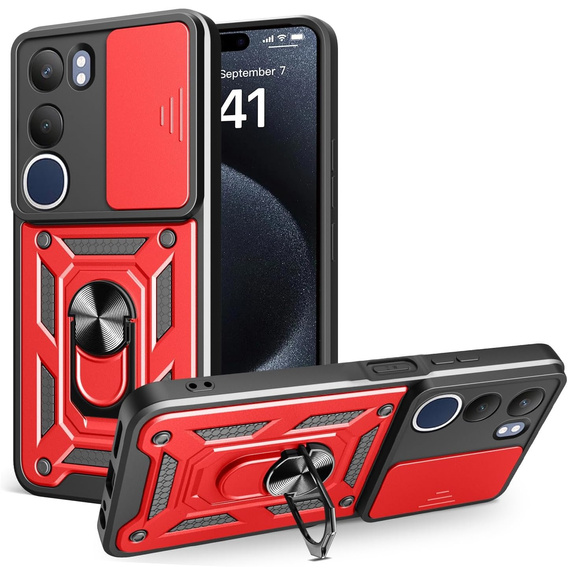 Чохол NOX Camera Slide Vivo Y19s, CamShield Slide, червоний