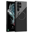 Чoхол до Samsung Galaxy S22 Ultra, Magsafe Slim Carbon, чорний / сірий