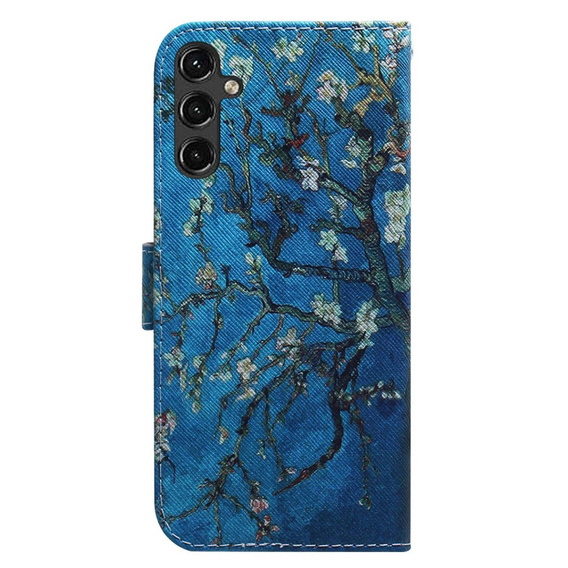 Откидной чехол для Samsung Galaxy A14 4G/5G, Wallet, Sakura, синий