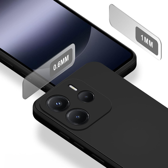 Чехол до Xiaomi Redmi Note 14 4G, Silicone Lite, чёрный