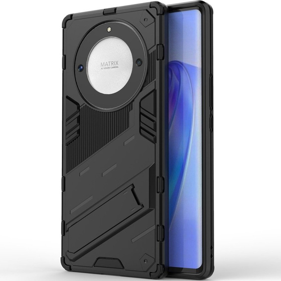 Чохол для Honor Magic 5 Lite, Military kickstand, чорний