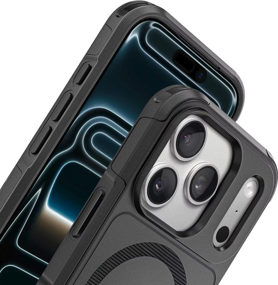 Чохол MagForce для iPhone 17 Pro, для MagSafe, броньований, чорний