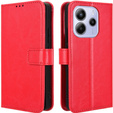 Футляр з клапаном для Xiaomi Redmi Note 14 4G, Crazy Horse Wallet, червоний