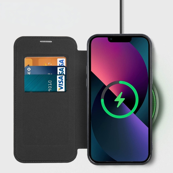 Чохол-книжка для iPhone 13, RFID Wallet MagSafe CamShield, чорний