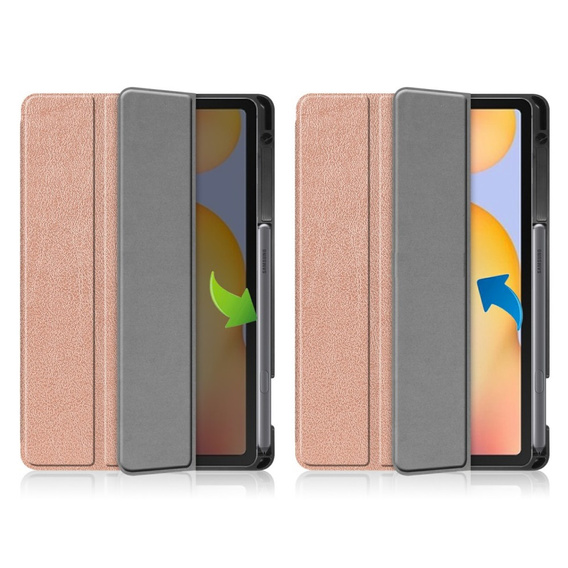 Чохол для Samsung Galaxy Tab S6 Lite, трискладний, рожевий rose gold