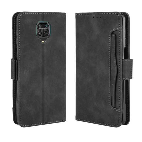 Футляр з клапаном для Xiaomi Redmi Note 9S/9 Pro/9 Pro Max, Card Slot, чорний