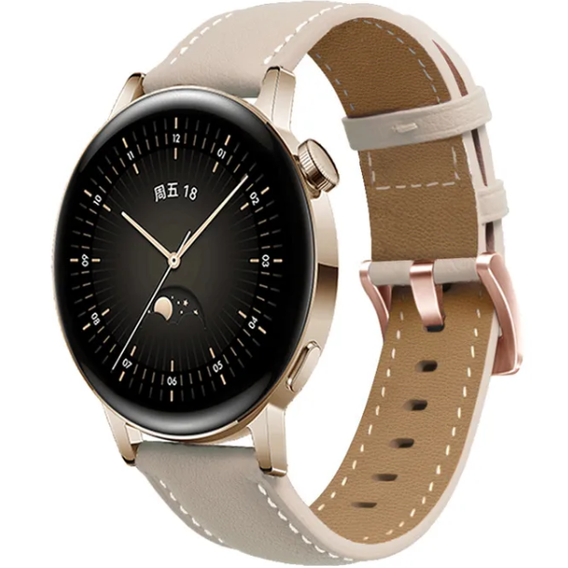 Кожаный ремешок для Samsung Galaxy Watch 42mm - Beige