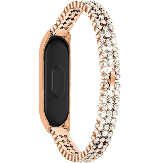 Браслет Rhinestone Decor до Xiaomi Mi Band 5 - Gold