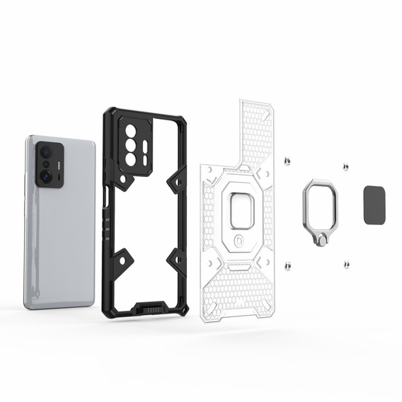 Панцирный чехол Honeycomb для Xiaomi 11T / 11T Pro, White