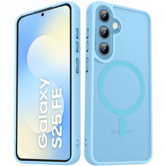 Матовий чохол для iPhone 17, для MagSafe, напівпрозорий синій