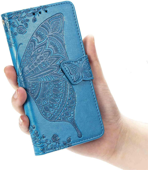 Откидной чехол для Vivo V50 Lite 4G / 5G, Butterfly, синий