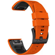 Силиконовый ремешок для Garmin Fenix 7 / Forerunner 965 / 955 / 945 / 935, оранжевая / черный 