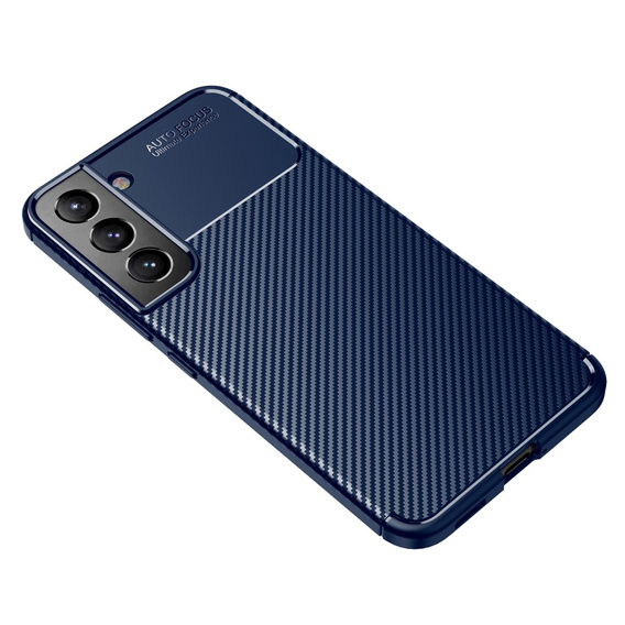 Чoхол до Samsung Galaxy S22+ Plus 5G, Carbon Gel, темно-синій 