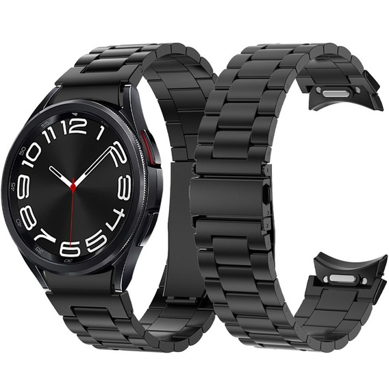 Ремінець-браслет для Samsung Galaxy Watch 4/5/6 40/42/43/44/45/46/47 мм, чорний
