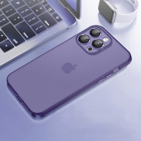 Ultra Slim чохол для iPhone 15, прозорий / фіолетовий