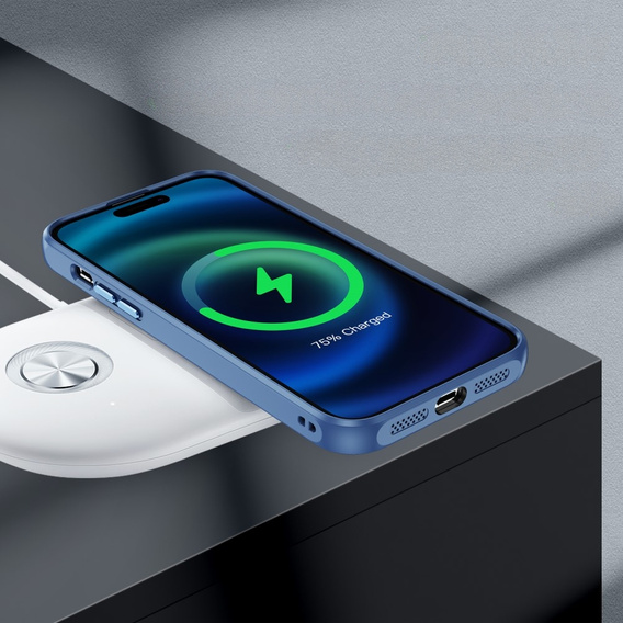 Чехол для iPhone 15 Pro, ERBORD Impact Guard, MagSafe, синий