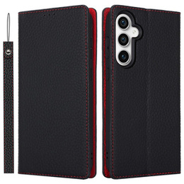 Откидной чехол для Samsung Galaxy A25 5G, Litchi Skin Grain, чёрный