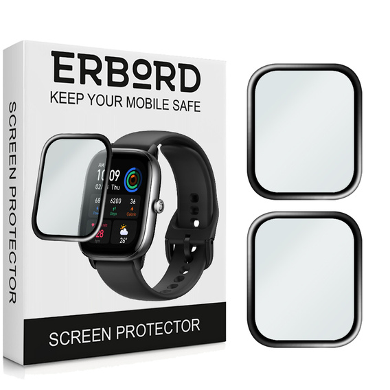 2x Гібридне скло ERBORD для Amazfit GTS 4 Mini