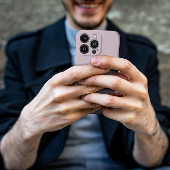 ERBORD Чехол Silicone Mag Cover для iPhone 15 Plus, розовый