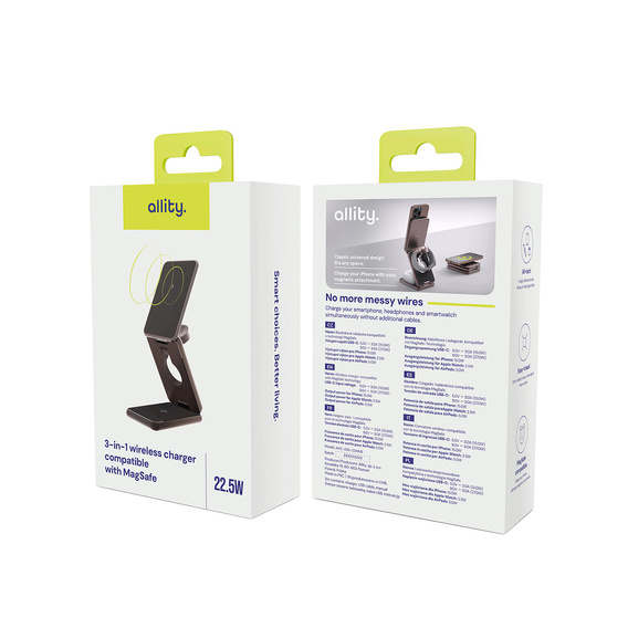 Беспроводное индуктивное зарядное устройство ERBORD 3 в 1