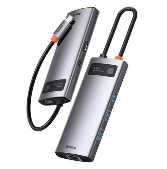 Док-станція USB-C 6-в-1 Metal Gleam Series для пристроїв з USB-C